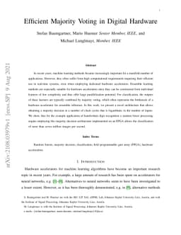 Efficient Majority Voting in Digital Hardware