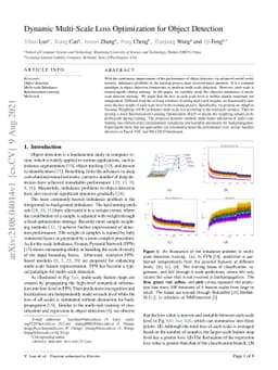Dynamic Multi-Scale Loss Optimization for Object Detection