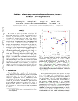 DRINet: A Dual-Representation Iterative Learning Network for Point Cloud
  Segmentation