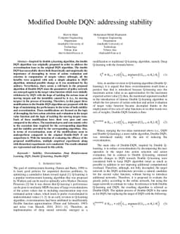 Modified Double DQN: addressing stability