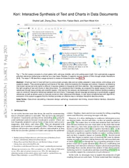 Kori: Interactive Synthesis of Text and Charts in Data Documents