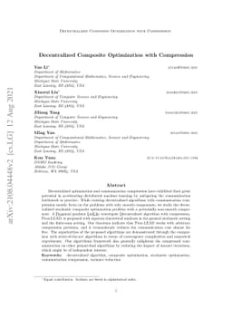Decentralized Composite Optimization with Compression