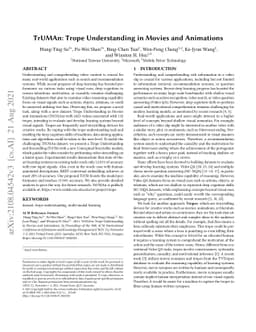 TrUMAn: Trope Understanding in Movies and Animations