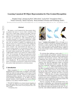 Learning Canonical 3D Object Representation for Fine-Grained Recognition