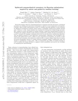 Spiderweb nanomechanical resonators via Bayesian optimization: inspired
  by nature and guided by machine learning