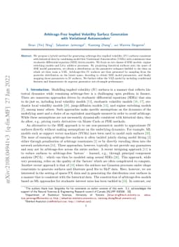 Arbitrage-Free Implied Volatility Surface Generation with Variational
  Autoencoders