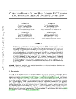Computing Diverse Sets of High Quality TSP Tours by EAX-Based
  Evolutionary Diversity Optimisation