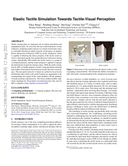 Elastic Tactile Simulation Towards Tactile-Visual Perception