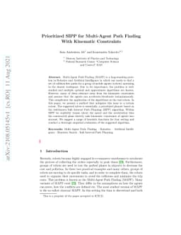 Prioritized SIPP for Multi-Agent Path Finding With Kinematic Constraints