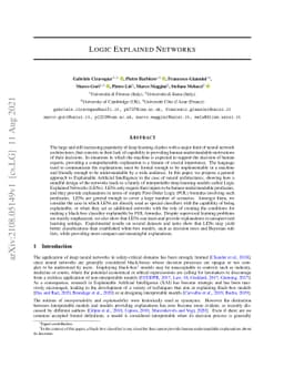 Logic Explained Networks