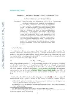 Dispersal density estimation across scales