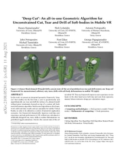 "Deep Cut": An all-in-one Geometric Algorithm for Unconstrained Cut,
  Tear and Drill of Soft-bodies in Mobile VR