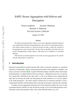 SAFE: Secure Aggregation with Failover and Encryption