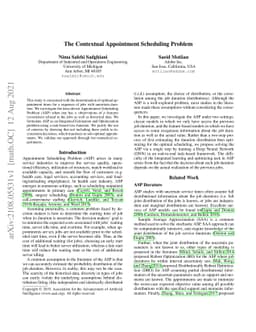 The Contextual Appointment Scheduling Problem