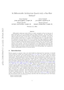 Is Differentiable Architecture Search truly a One-Shot Method?