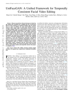 UniFaceGAN: A Unified Framework for Temporally Consistent Facial Video
  Editing