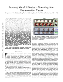 Learning Visual Affordance Grounding from Demonstration Videos