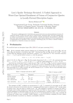 Lutz's Spoiler Technique Revisited: A Unified Approach to Worst-Case
  Optimal Entailment of Unions of Conjunctive Queries in Locally-Forward
  Description Logics