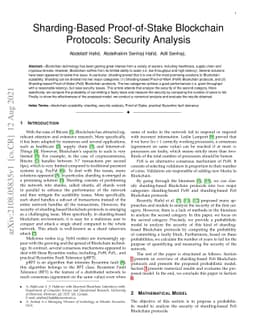 Sharding-Based Proof-of-Stake Blockchain Protocols: Security Analysis