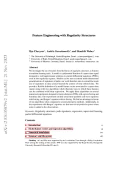 Feature Engineering with Regularity Structures