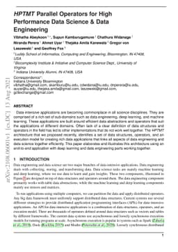 HPTMT Parallel Operators for High Performance Data Science & Data
  Engineering