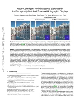 Gaze-Contingent Retinal Speckle Suppression for Perceptually-Matched
  Foveated Holographic Displays