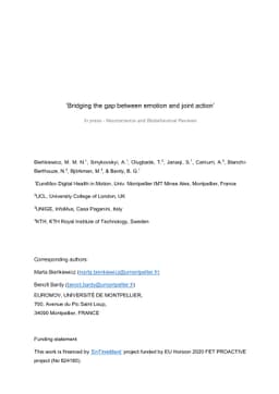 Bridging the gap between emotion and joint action
