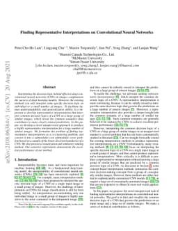 Finding Representative Interpretations on Convolutional Neural Networks