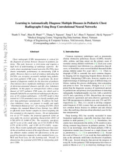 Learning to Automatically Diagnose Multiple Diseases in Pediatric Chest
  Radiographs Using Deep Convolutional Neural Networks