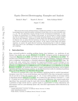 Equity-Directed Bootstrapping: Examples and Analysis