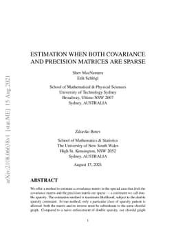 Estimation When Both Covariance And Precision Matrices Are Sparse