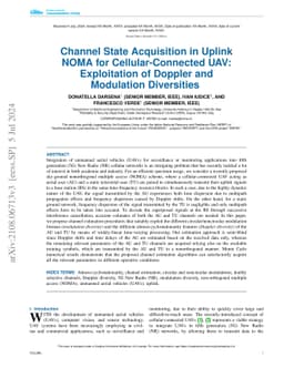 Channel State Acquisition in Uplink NOMA for Cellular-Connected UAV:
  Exploitation of Doppler and Modulation Diversities