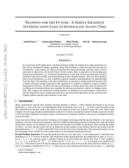 Training for the Future: A Simple Gradient Interpolation Loss to
  Generalize Along Time
