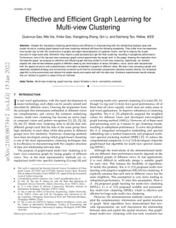 Effective and Efficient Graph Learning for Multi-view Clustering