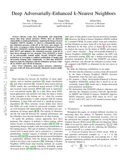 Deep Adversarially-Enhanced k-Nearest Neighbors