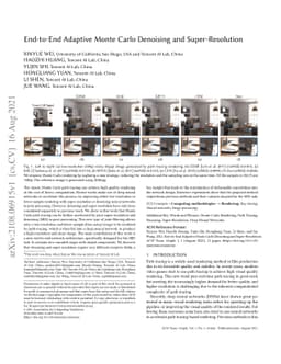 End-to-End Adaptive Monte Carlo Denoising and Super-Resolution