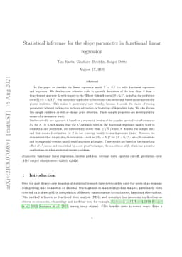 Statistical inference for the slope parameter in functional linear
  regression