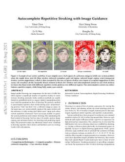 Autocomplete Repetitive Stroking with Image Guidance
