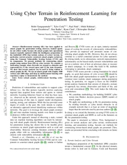 Using Cyber Terrain in Reinforcement Learning for Penetration Testing