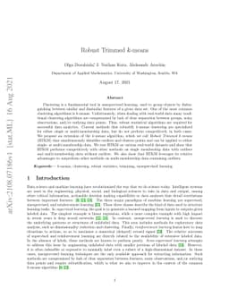Robust Trimmed k-means