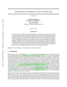 Variational Inference at Glacier Scale