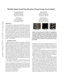 Weakly Supervised Classification Using Group-Level Labels