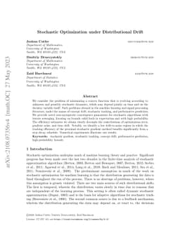 Stochastic Optimization under Distributional Drift