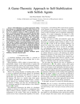 A Game-Theoretic Approach to Self-Stabilization with Selfish Agents