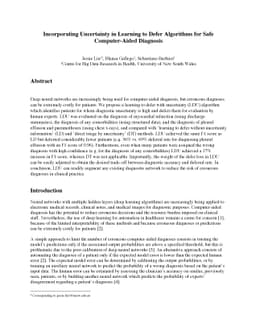 Incorporating Uncertainty in Learning to Defer Algorithms for Safe
  Computer-Aided Diagnosis