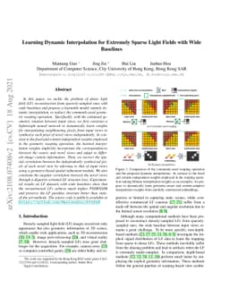Learning Dynamic Interpolation for Extremely Sparse Light Fields with
  Wide Baselines