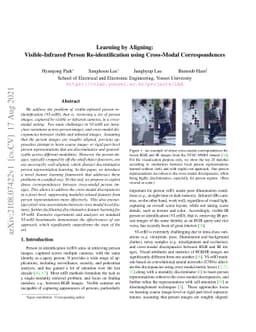 Learning by Aligning: Visible-Infrared Person Re-identification using
  Cross-Modal Correspondences