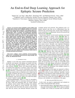 An End-to-End Deep Learning Approach for Epileptic Seizure Prediction
