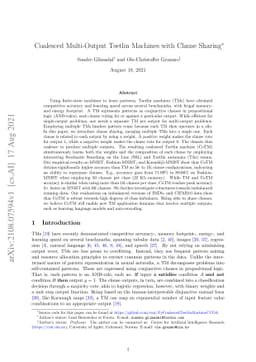 Coalesced Multi-Output Tsetlin Machines with Clause Sharing