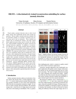 DRAEM -- A discriminatively trained reconstruction embedding for surface
  anomaly detection